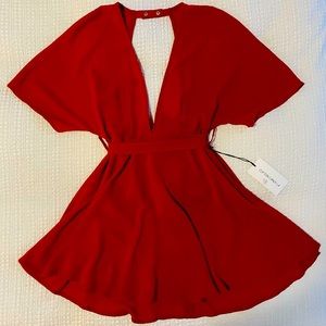 *NEW Cotton Candy LA- beautiful burnt orange mini flowy dress.